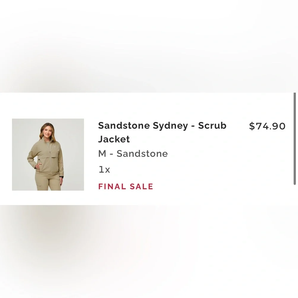 Figs Sandstorm Sydney scrub Jacket- medium - Picture 5 of 5